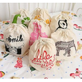 Big Size Drawstring Cotton Gift Bags Durable Promotion Pouch